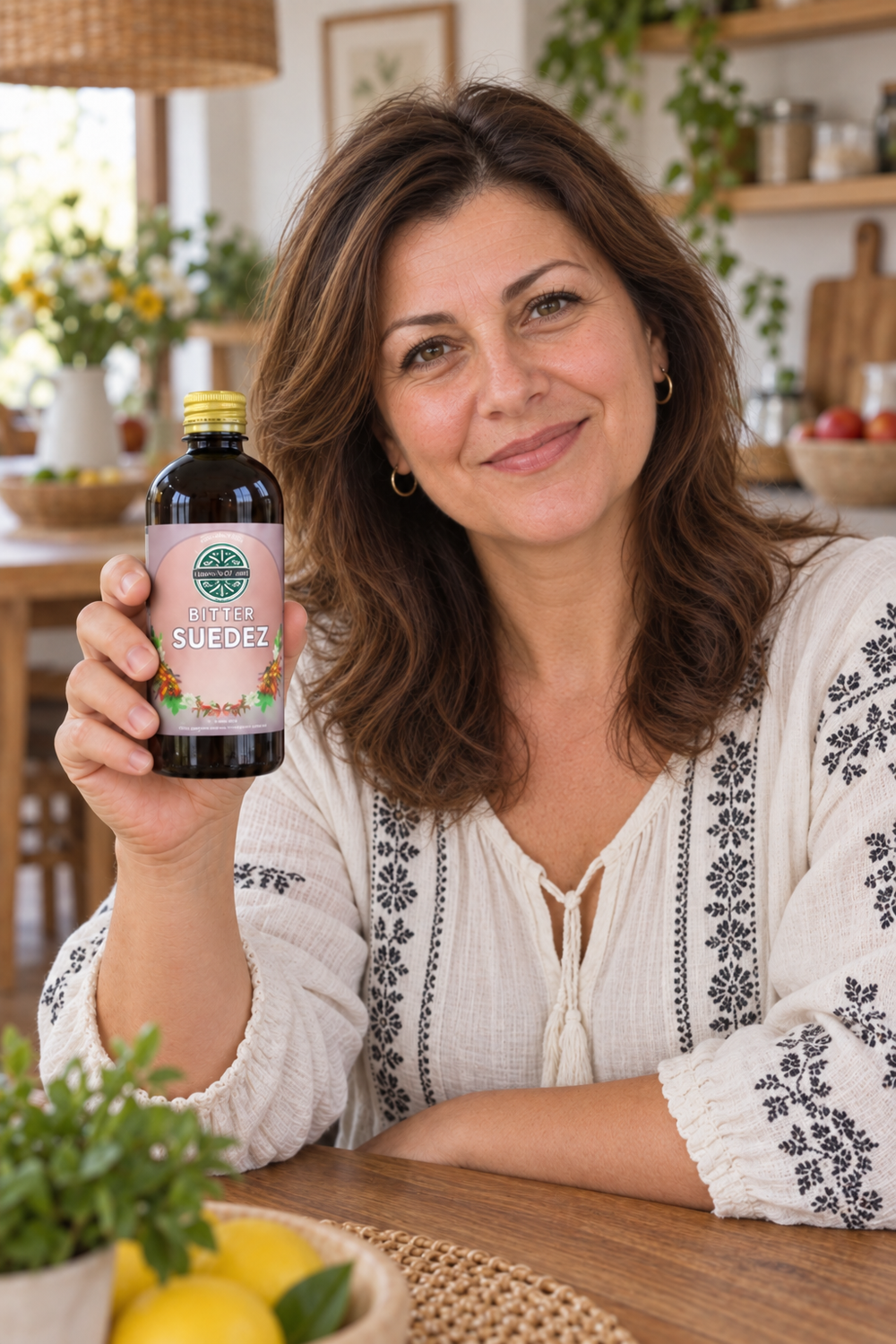 Femeie tinand Bitter Suedez 500 ml