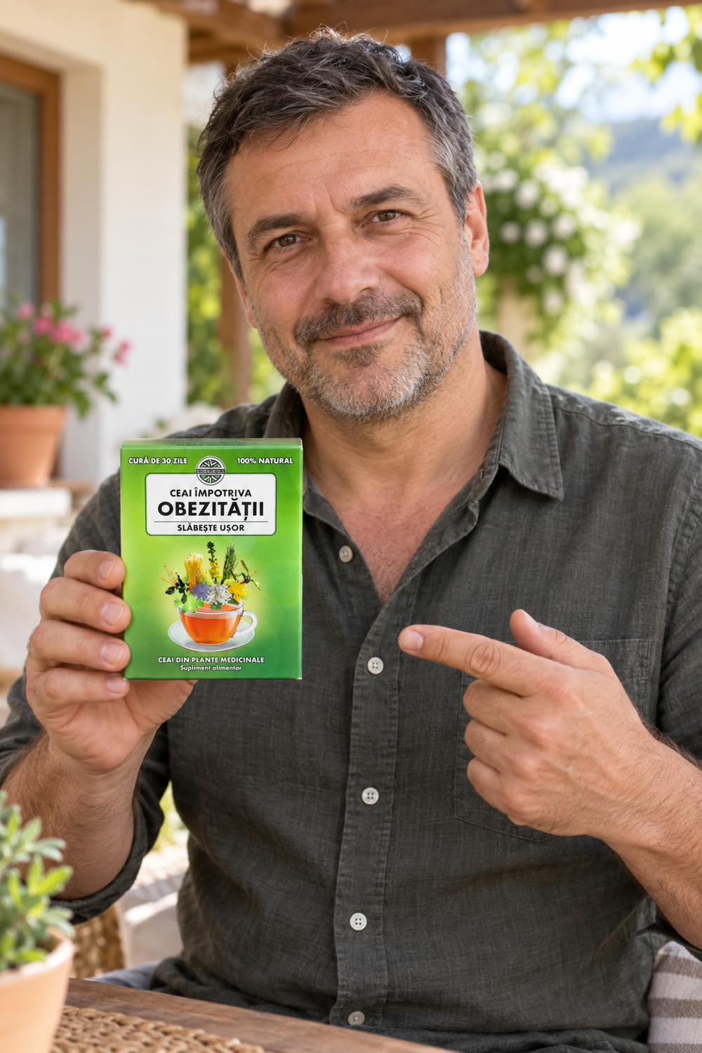 Barbat tinand Ceai impotriva obezitatii 250 gr