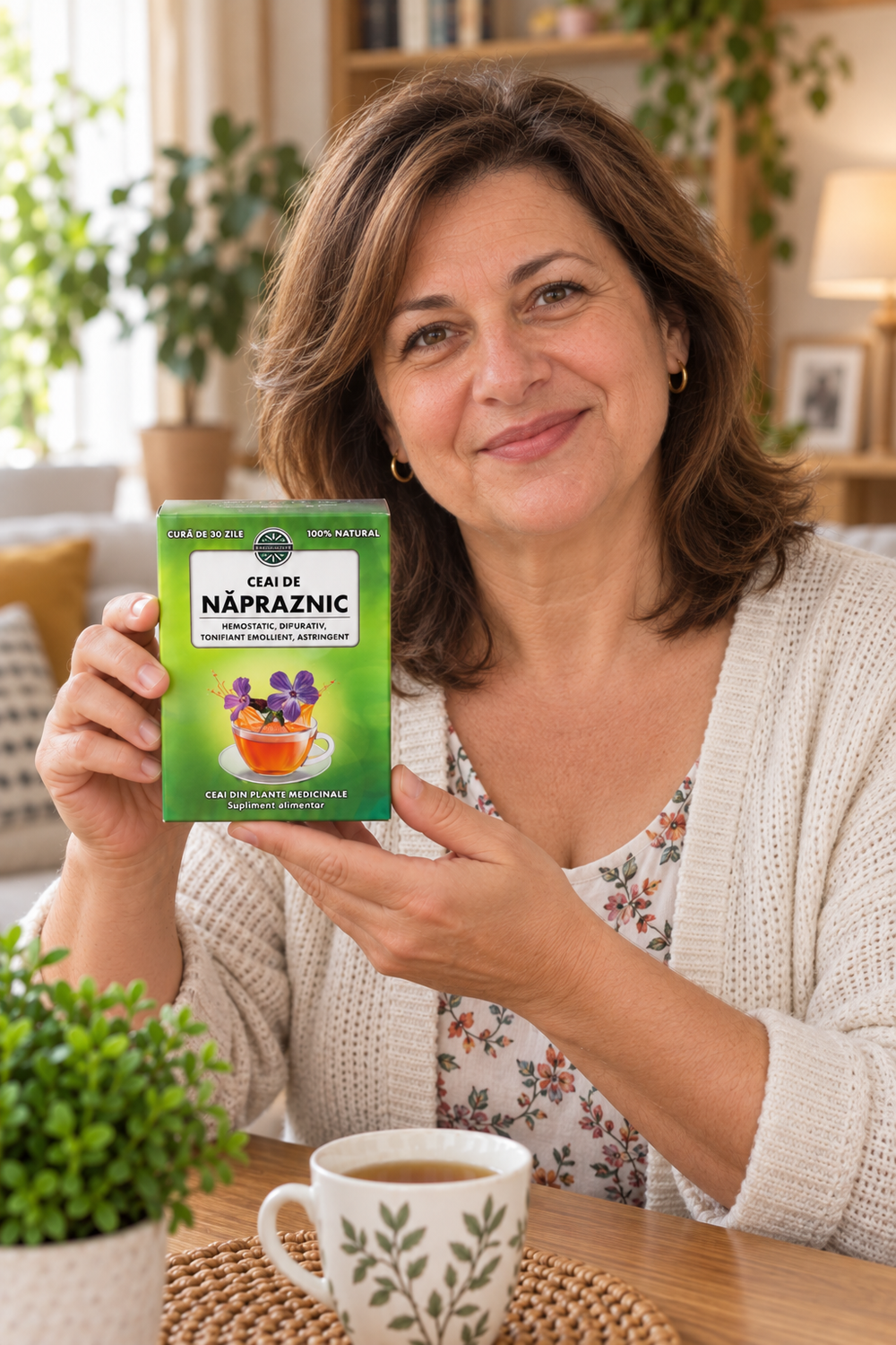 Femeie tinand Ceai de napraznic 250 gr