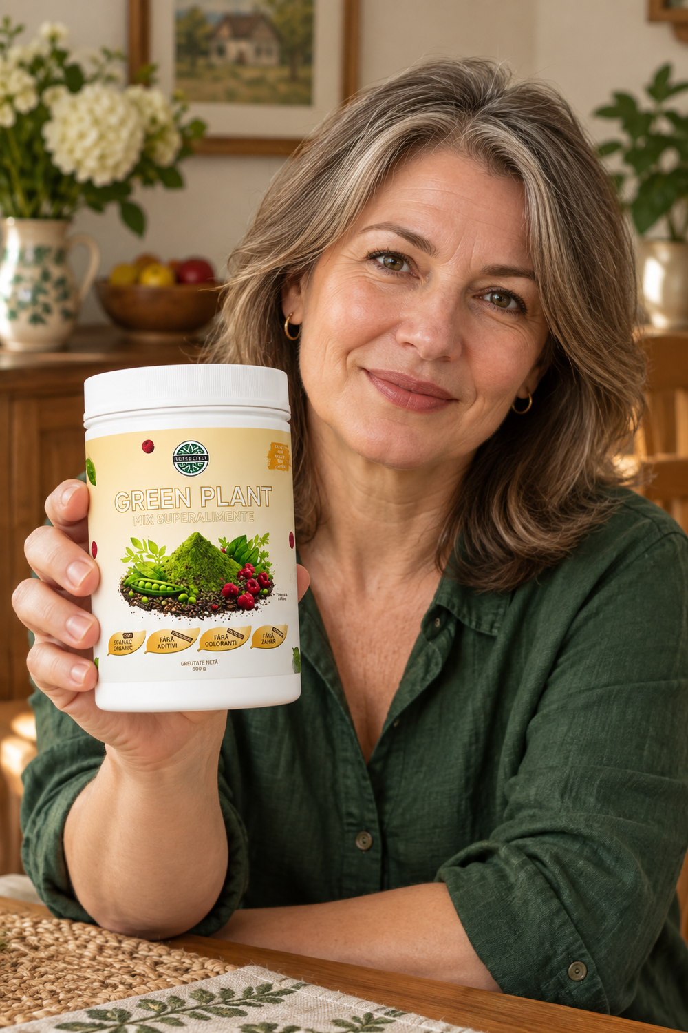 Femeie tinand Green Plant - Mix superalimente - 500g