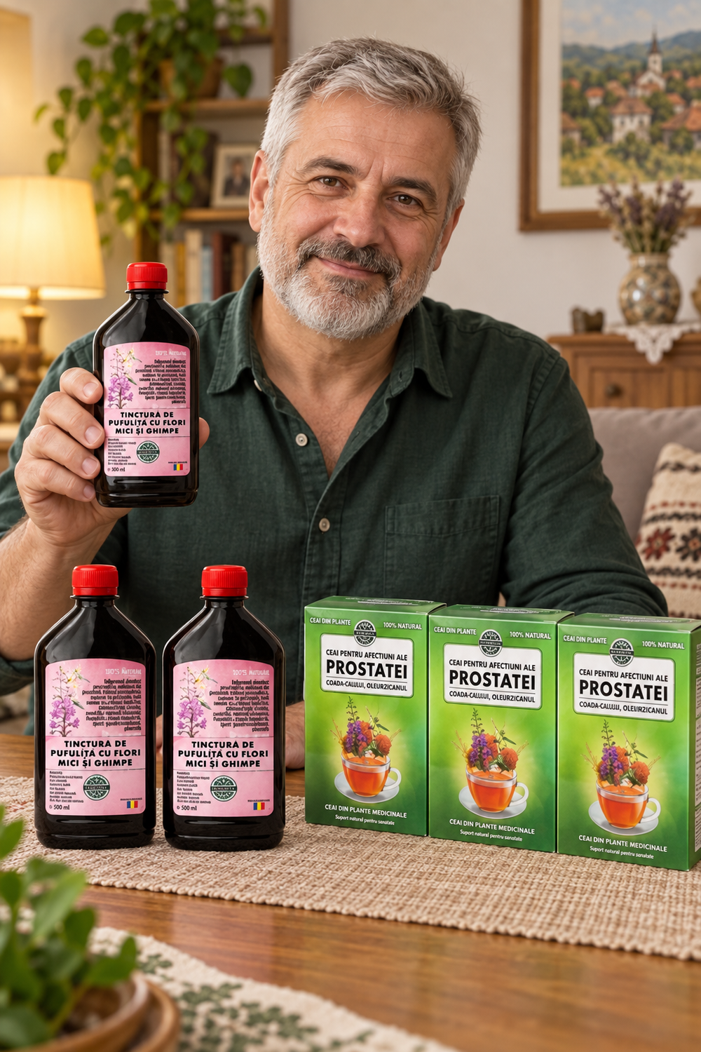 Barbat tinand Pachet afectiuni ale prostatei
