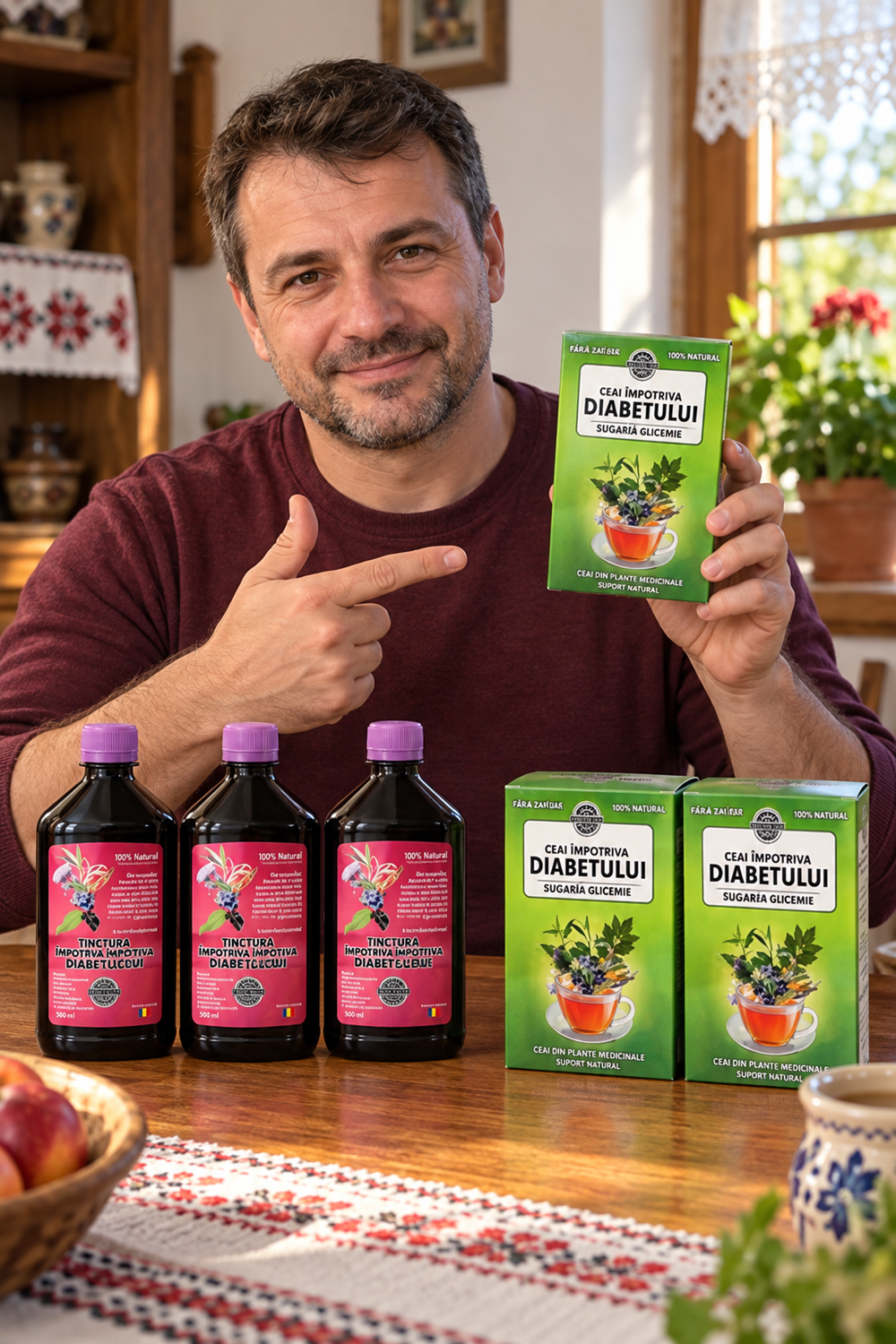 Barbat tinand Pachet reglarea glicemiei