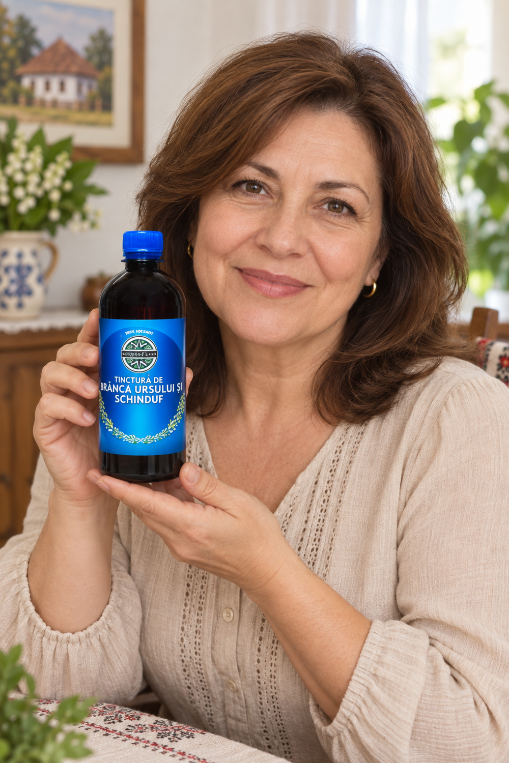 Femeie tinand Tinctura de branca ursului 500 ml