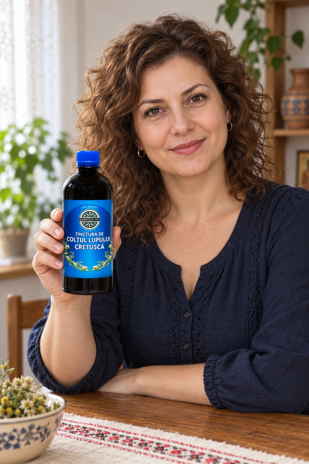 Femeie tinand Tinctura de coltul lupului 500 ml