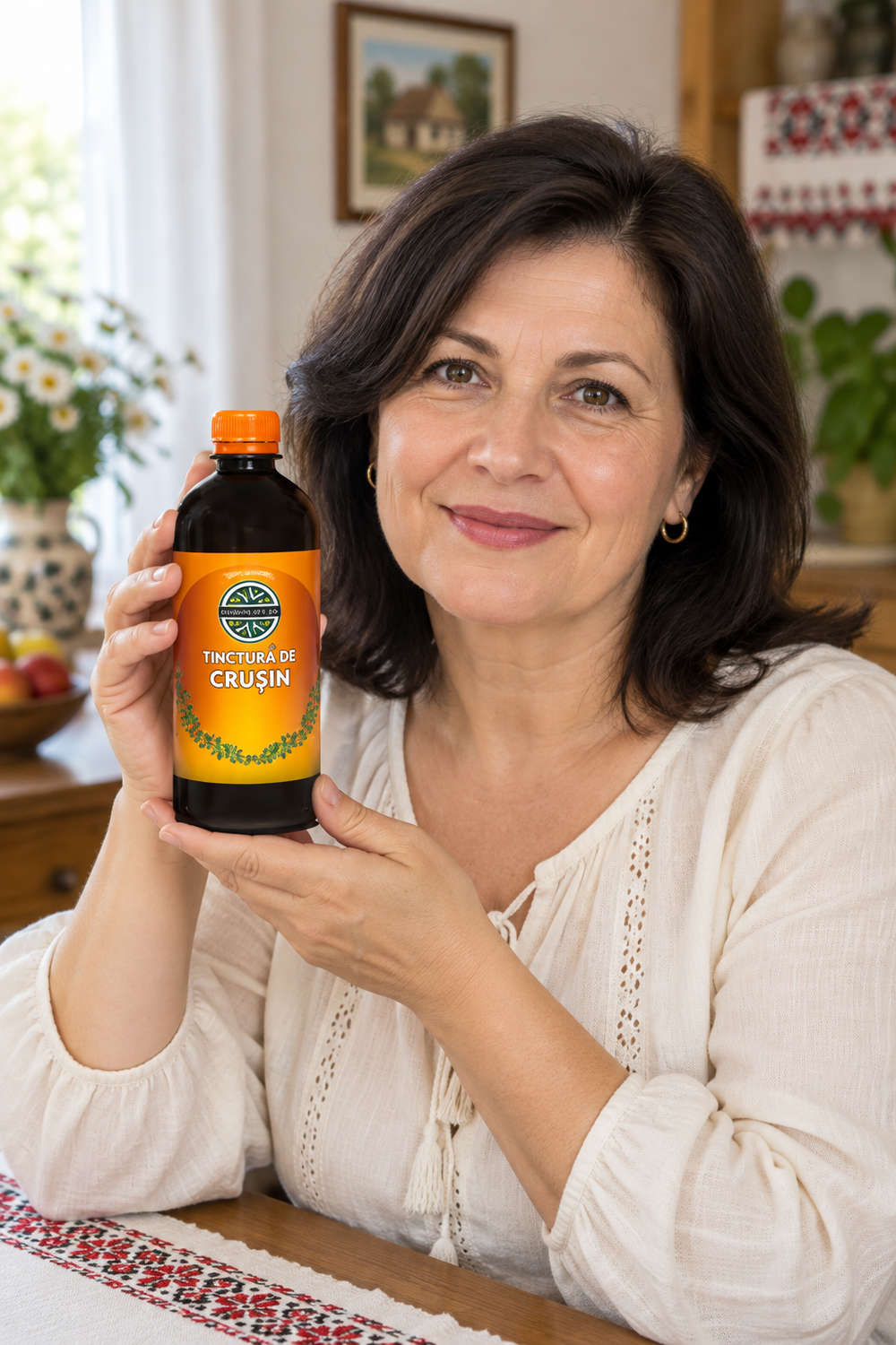 Femeie tinand Tinctura de crusin 500 ml