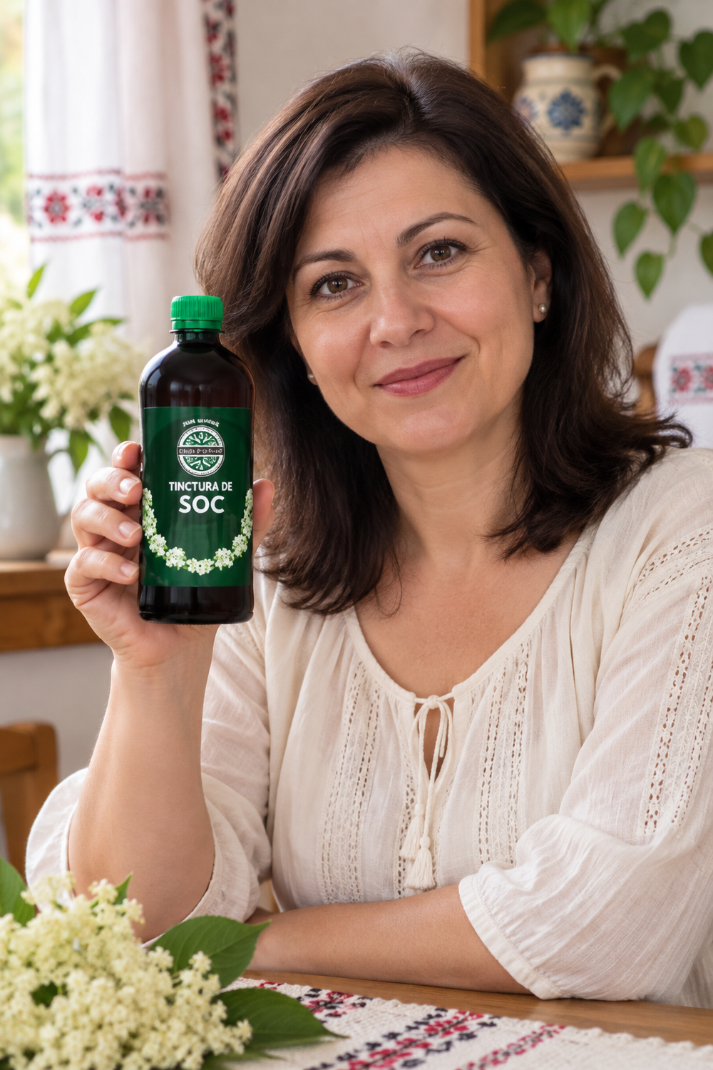 Femeie tinand Tinctura de soc 500 ml